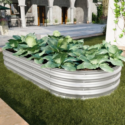 2Pcs 6x3x1ft Raised Garden Bed Kit, Galvanized Planter Raised Garden Beds For Outdoor For Vegetables,Flowers &Herbs, Heavy Duty, Rust-Resistant, Easy Assembly